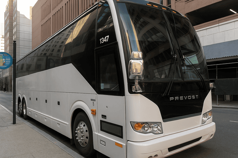 a Charter Bus Rental Georgetown coach bus