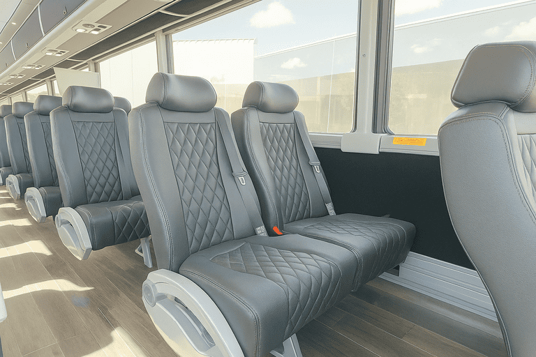 interior of Charter Bus Rental Georgetown charter bus